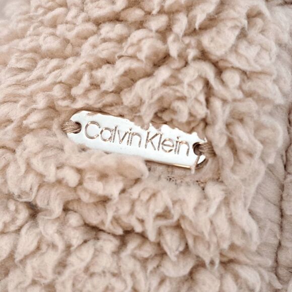 Calvin Klein Teddy Bear Full Zip Sherpa Jacket size Medium - Picture 7 of 9